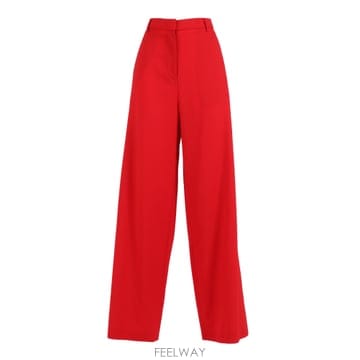 25FW 파비아나 필리피 BISTRETCH 울 와이드 레그 TROUSERS WITH FILO DIAMANTE