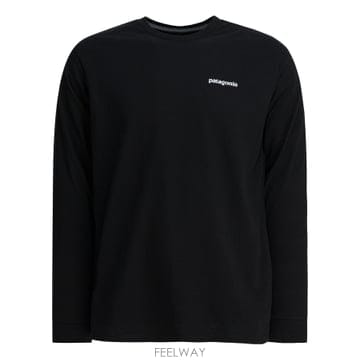 Patagonia P 6 로고 롱 sleeve t 셔츠 38518BLK TP571823019
