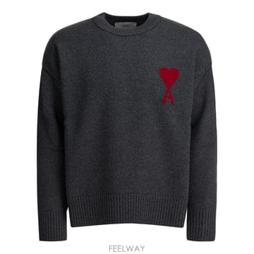 [V90]아미 UKS838018084 남성 니트 스웨터 가디건 Ami de Coeur Crew Neck Sw