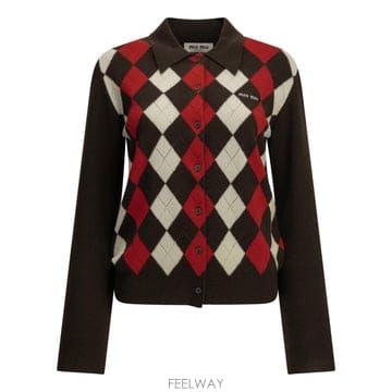 [V90]미우미우 MMF03Y6033F0003 S OOO 여성 니트 스웨터 가디건 Cashmere Cardi