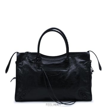 Balenciaga [B47]�߷��þư� 8657652ACME1000 ���� ��Ʈ�� ž�ڵ�� BLACK LEATHER LE CITY[B47]�߷��þư� 8657652ACME1000 ���� ��Ʈ�� ž�ڵ�� B