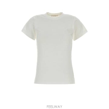 [X45]더로우 R000678K788 WHT 여성 티셔츠 민소매 탑 나시 White cotton Duca t