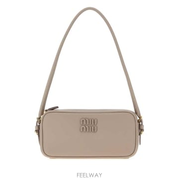 [X45]미우미우 5NE024AF8W F0D32 Grey leather shoulder bag
