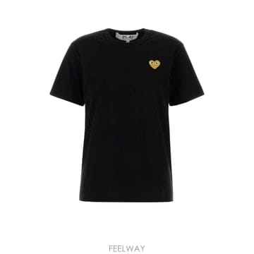 [X45]꼼데가르송 AXT216051 BLACK 여성 티셔츠 민소매 탑 나시 Black cotton t sh