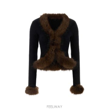 [X45]셀프포트레이트 AW26148CB BLACK 여성 스웨터 니트 가디건 Black knit cardig