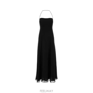 THE Row [X45]���ο� R000153W3785 BLK ���� ���ǽ� �� �̵� �̴� �巹�� Black crepe Jav[X45]���ο� R000153W3785 BLK ���� ���ǽ� �� �̵� �̴� 