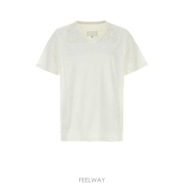 Maison Margiela [X45]�������������� S67GC0057S24575 101 ���� Ƽ���� �μҸ� ž White cotton t[X45]�������������� S67GC0057S24575 101 ���� Ƽ���� ��