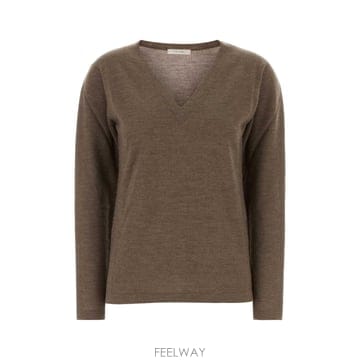 [X45]더로우 R000702Y1026 TPM 여성 티셔츠 민소매 탑 나시 Brown cashmere Poe