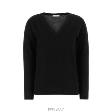 [X45]더로우 R000702Y1026 BLK 여성 티셔츠 민소매 탑 나시 Black cashmere Poe