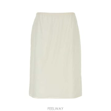 THE Row [X45]���ο� 11035W5027 WHT ���� ��ĿƮ ġ�� �� �̵� �̴Ͻ�ĿƮ White chiffon I[X45]���ο� 11035W5027 WHT ���� ��ĿƮ ġ�� �� �̵� ��