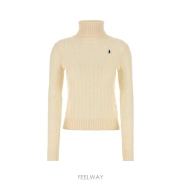 [X45]폴로  211888686 012 여성 스웨터 니트 가디건 Ivory wool blend sweate