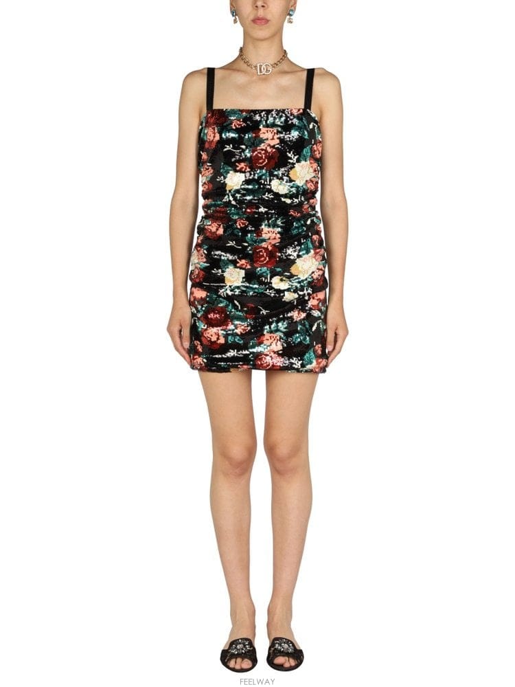 Dolce&Gabbana 22 S/S ��ü �� ���ٳ� ���� ������̵� ���� �巹�� F6ACPT B004018232422 S/S ��ü �� ���ٳ� ���� ������̵� ���� �巹�� F6AC