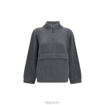 [K68]브루넬로 쿠치넬리 M12250004P C079 여성 니트 스웨터 가디건 Cashmere half z