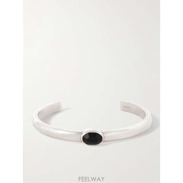 25 S/S 셀린느 실버 오닉스 커프 461EI6SSO. B0081397225