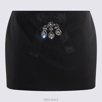 25FW 돌체앤가바나 블랙 satin 미니 스커트 F4DA2ZFUM3RN0000 TP577296953