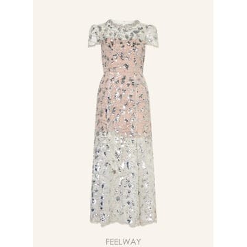 Self portrait Mesh 드레스 with sequins 앤 rhinestones 1003214659