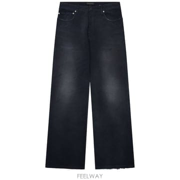 발렌시아가 스트레이트 레그 진 블루