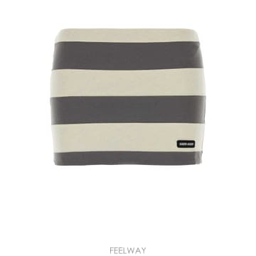 26FW 미우미우 Embroidered 코튼 미니 스커트 MJD235SOOO195LF04GR TP576286