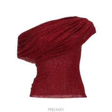 26SS Self portrait Self Portrait 버건디 Polyester 탑 RS26002TABU