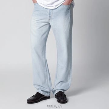 26 S/S 에이골디 90S 스트레이트레그 미드 라이즈 진 인 라이트 B0051997678