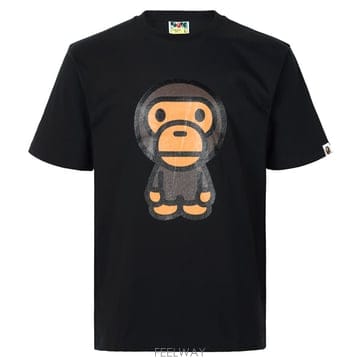 Bape ������ 26SS ���� �۸��� �� ���̺� ���Ϸ� Ƽ���� 002TEM301011M BLACK������ 26SS ���� �۸��� �� ���̺� ���Ϸ� Ƽ���� 002TEM