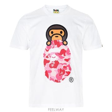Bape ������ 26SS ȭ��Ʈ ��ũ ABC ī�� ���Ϸ� �� ������ ��� Ƽ���� 002TEM302012L WHIT������ 26SS ȭ��Ʈ ��ũ ABC ī�� ���Ϸ� �� ������ ���