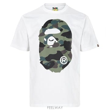 Bape ������ 26SS ȭ��Ʈ �׸� 1ST ī�� �� ������ ��� Ƽ���� 001TEM301015M WHITE GREEN������ 26SS ȭ��Ʈ �׸� 1ST ī�� �� ������ ��� Ƽ����