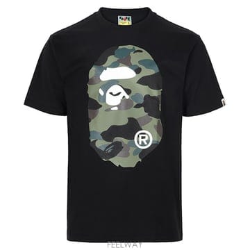 Bape ������ 26SS ���� �׸� 1ST ī�� �� ������ ��� Ƽ���� 001TEM301015M BLACK GREEN������ 26SS ���� �׸� 1ST ī�� �� ������ ��� Ƽ���� 0
