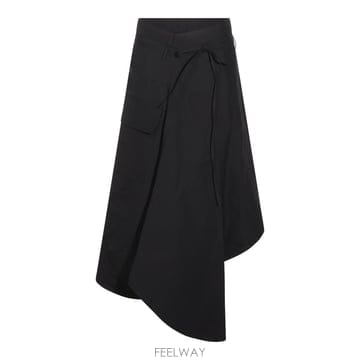 보테가 베네타 컴팩트 코튼 미디 스커트