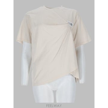 26 F/W MM6 메종 마르지엘라 티셔츠 콘 DRAPPEGGIO E B0042262790
