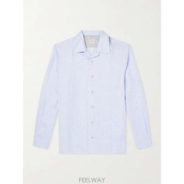 브루넬로 쿠치넬리 헴프 린넨 & 코튼블렌드 셔츠 MA6780618 B0082125721