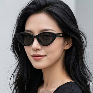구찌 선글라스 GG2105SA 001 명품 오벌 뿔테 긱시크 패션 여자 남자 아시안핏