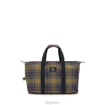 인더샵 Barbour 바버 멀티컬러 체크 토트백