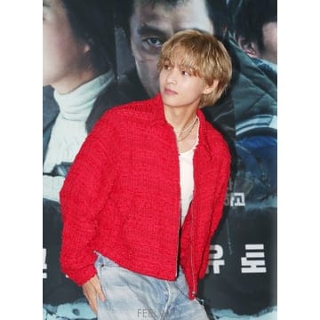 포 디자인 (4SDESIGN)레드 트위드 캐디 셔츠 자켓