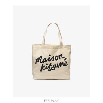 인더샵 Maison Kitsune 메종키츠네 베이지 토트백
