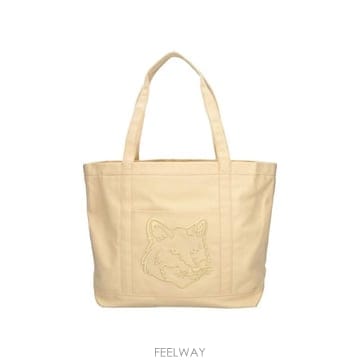 인더샵 Maison Kitsune 메종키츠네 베이지 토트백