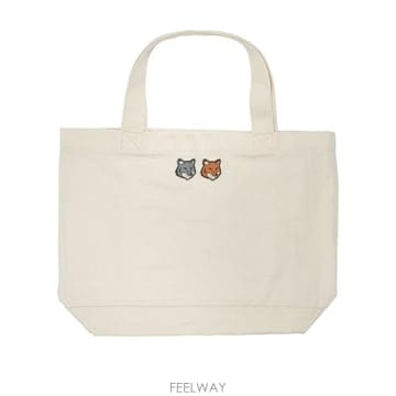인더샵 Maison Kitsune 메종키츠네 베이지 토트백