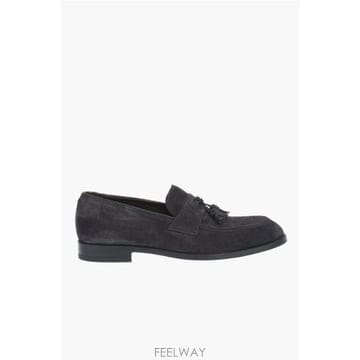인더샵 Ermenegildo Zegna 네이비 태슬 카프스킨 로퍼