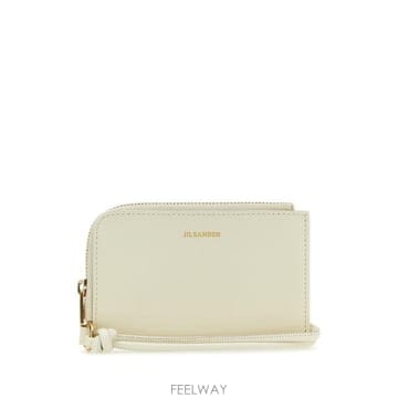 인더샵 JIL SANDER 로고 디테일 카프스킨 카드 지갑