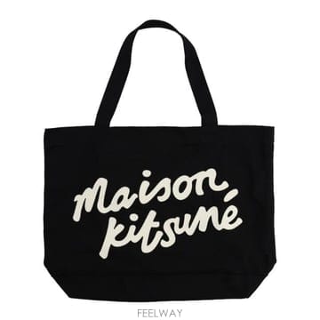 인더샵 Maison Kitsune 메종키츠네 블랙 토트백