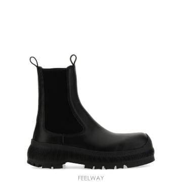 인더샵 JIL SANDER 블랙 레더 첼시부츠