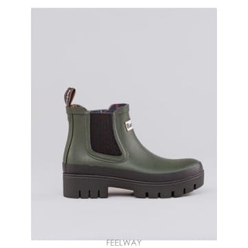 인더샵 Barbour 바버 그린 첼시 부츠