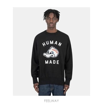 인더샵 HUMAN MADE 휴먼 메이드 블랙 스웨트셔츠