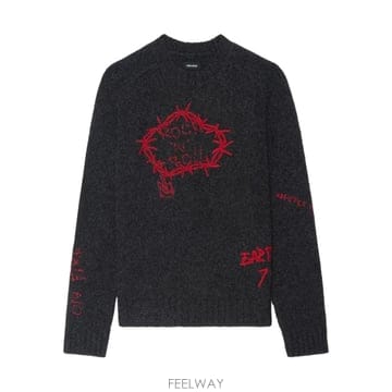 쟈딕앤볼테르 조던 메리노 울 스웨터 블랙