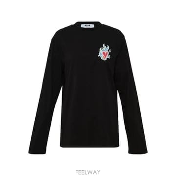 당일배송 엠에스지엠 러브 로고 긴소매 탑