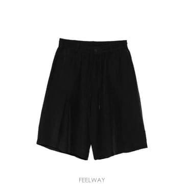 당일배송 요지야마모토 드로스트링 플리츠 쇼츠