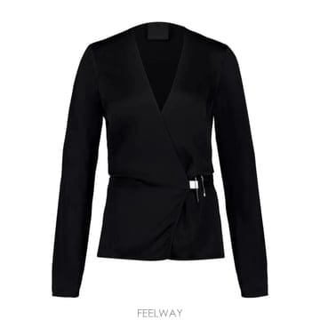 당일배송 지방시 V넥 새틴 랩 탑