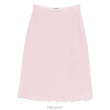 질샌더 스커트 A라인 프린지