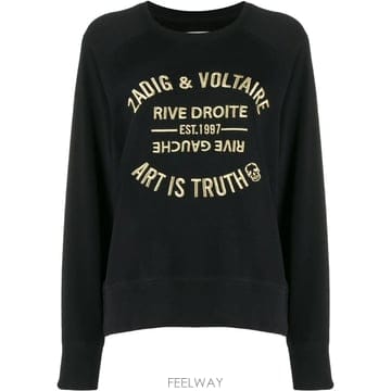 당일배송 쟈딕앤볼테르 슬로건 자수 스웨트셔츠