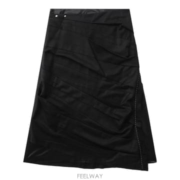 당일배송 아더에러 비대칭 미디 스커트
